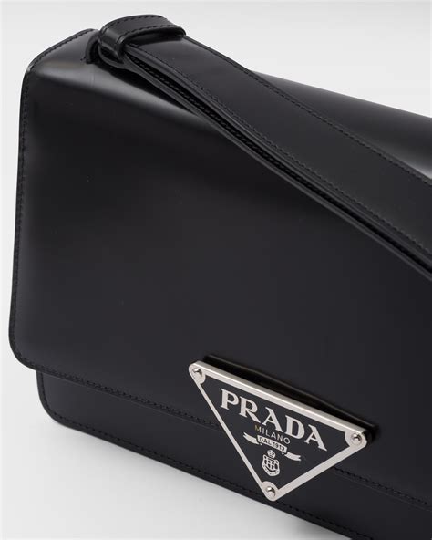 Black Prada Emblème Brushed